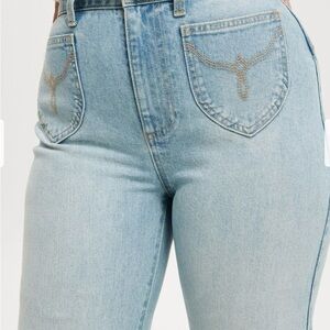 Western Wear NWT Cotton On Light Blue Women's Curvy Wide Leg Jeans Size 28